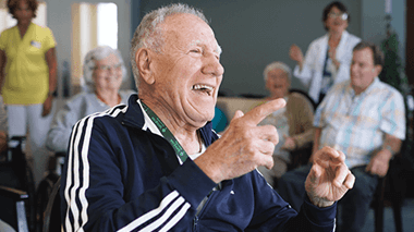 Seniors laughing